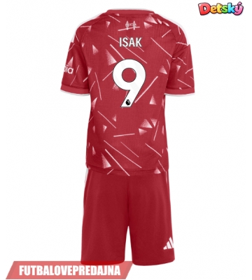Lacne Dětský Futbalové dres Liverpool Alexander Isak #9 2026-27 Krátky Rukáv - Domáci (+ trenírky)